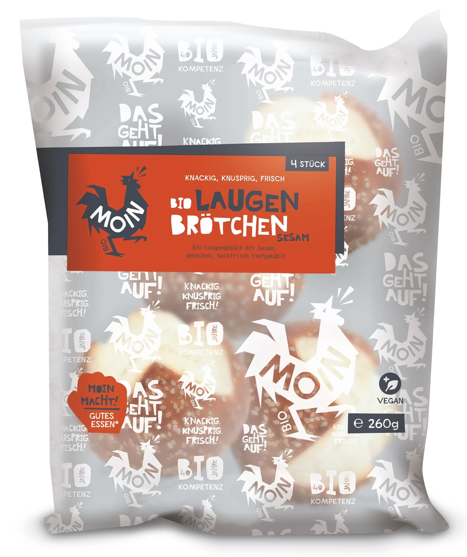 Bio Laugenbrötchen Sesam vegan